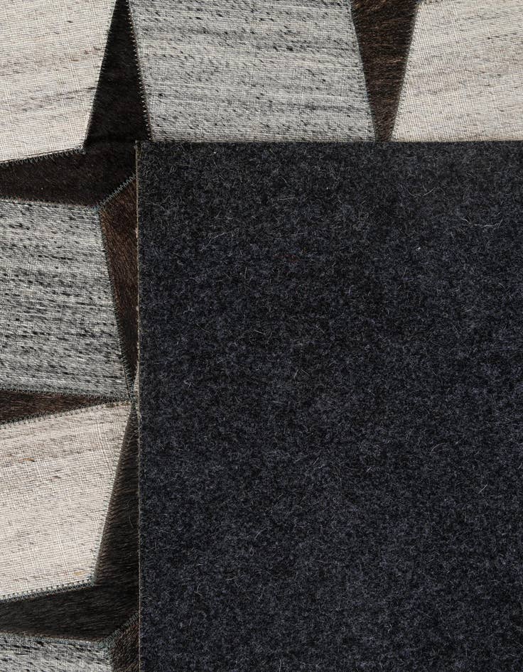 Detail image of  5' 2 x 8' 1 Cowhide - Patchwork Rug