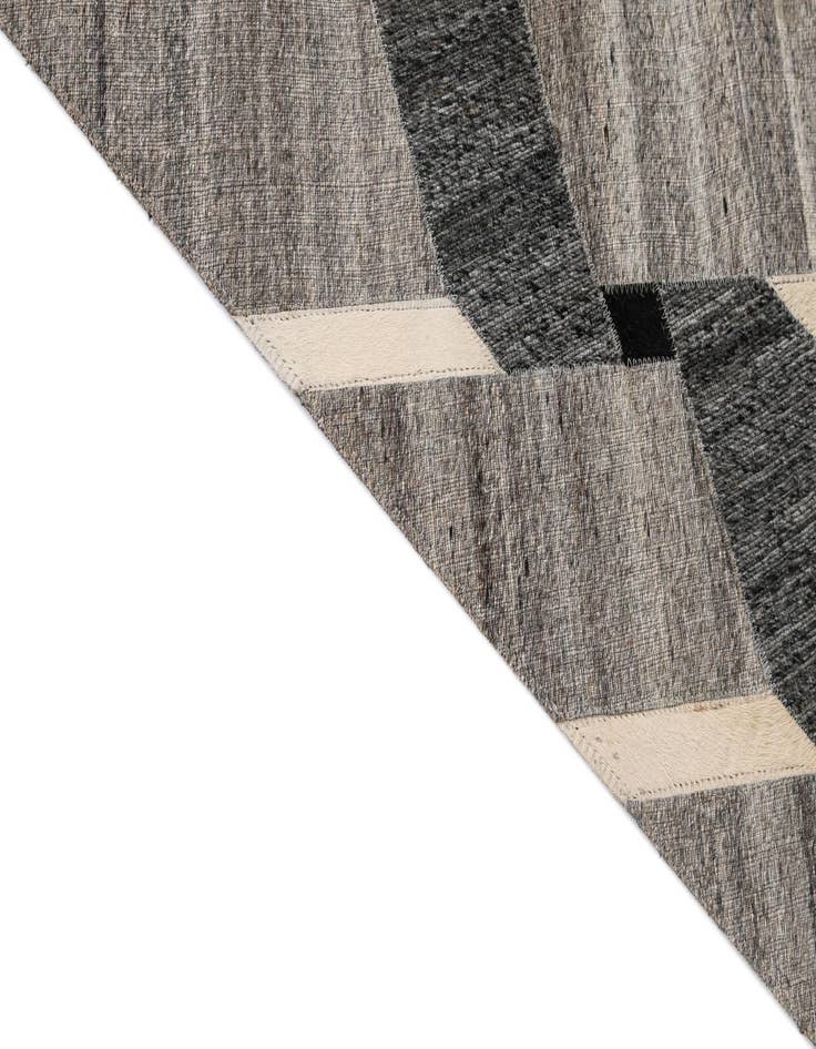 Detail image of  5' 2 x 7' 11 Cowhide - Patchwork Rug