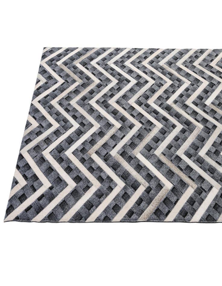 Detail image of  4' 11 x 7' 11 Cowhide - Patchwork Rug