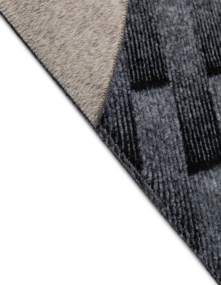 Detail image of  4' 11 x 8' 1 Cowhide - Patchwork Rug