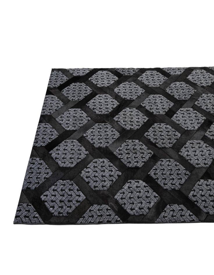 Detail image of  5' 4 x 7' 11 Cowhide - Patchwork Rug