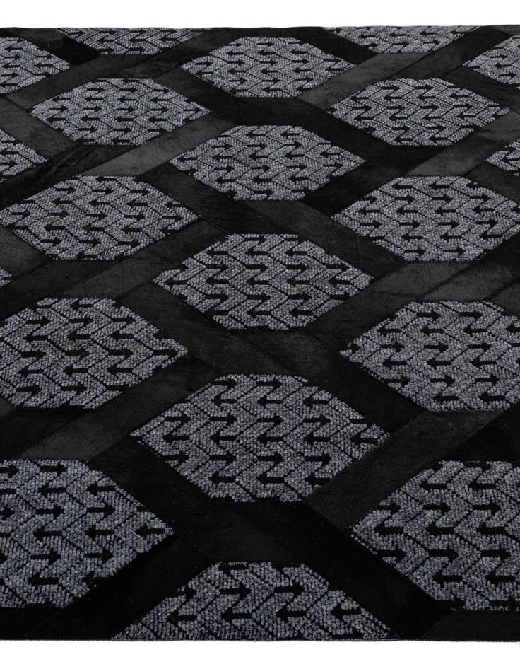 Detail image of  5' 4 x 7' 11 Cowhide - Patchwork Rug