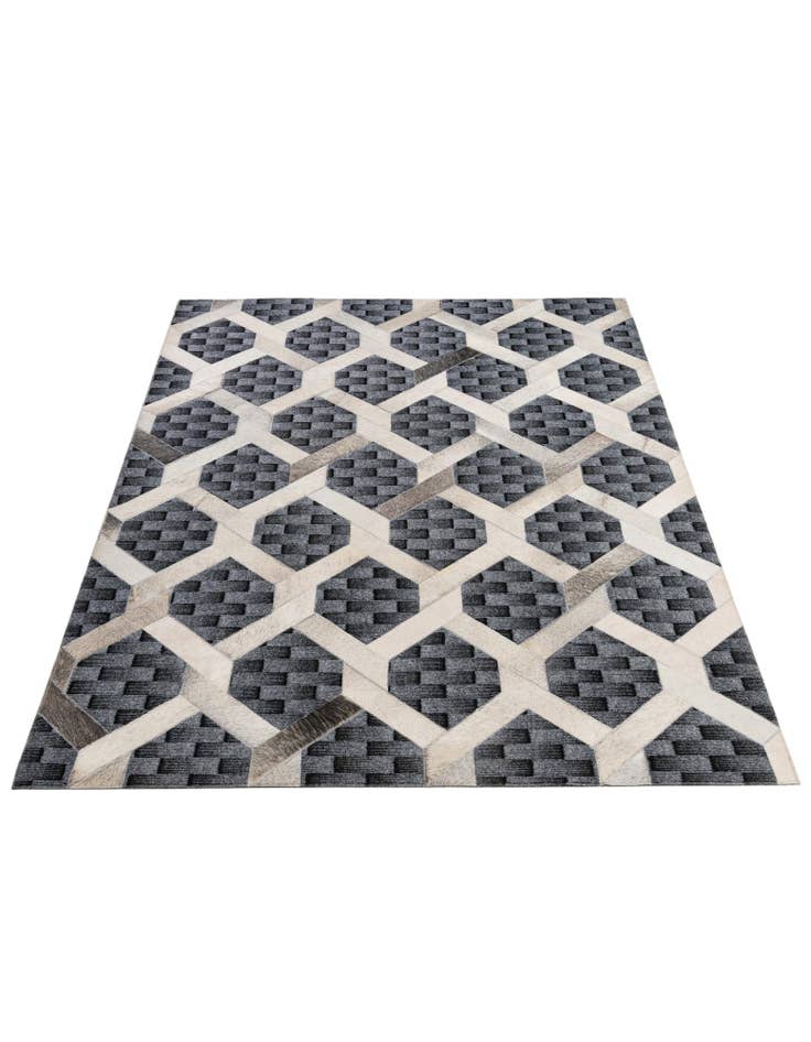 Detail image of  5' 4 x 7' 10 Cowhide - Patchwork Rug