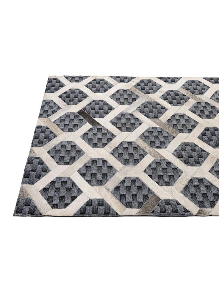 Detail image of  5' 4 x 7' 10 Cowhide - Patchwork Rug