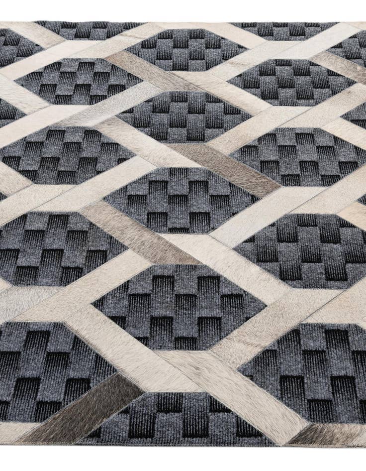 Detail image of  5' 4 x 7' 10 Cowhide - Patchwork Rug