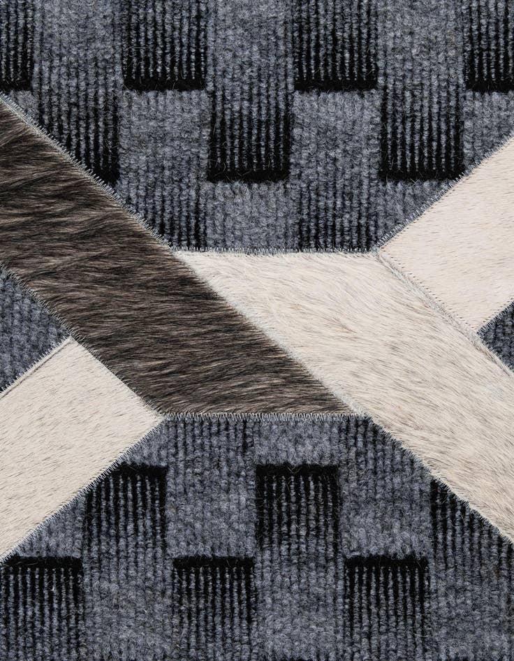 Detail image of  5' 4 x 7' 10 Cowhide - Patchwork Rug