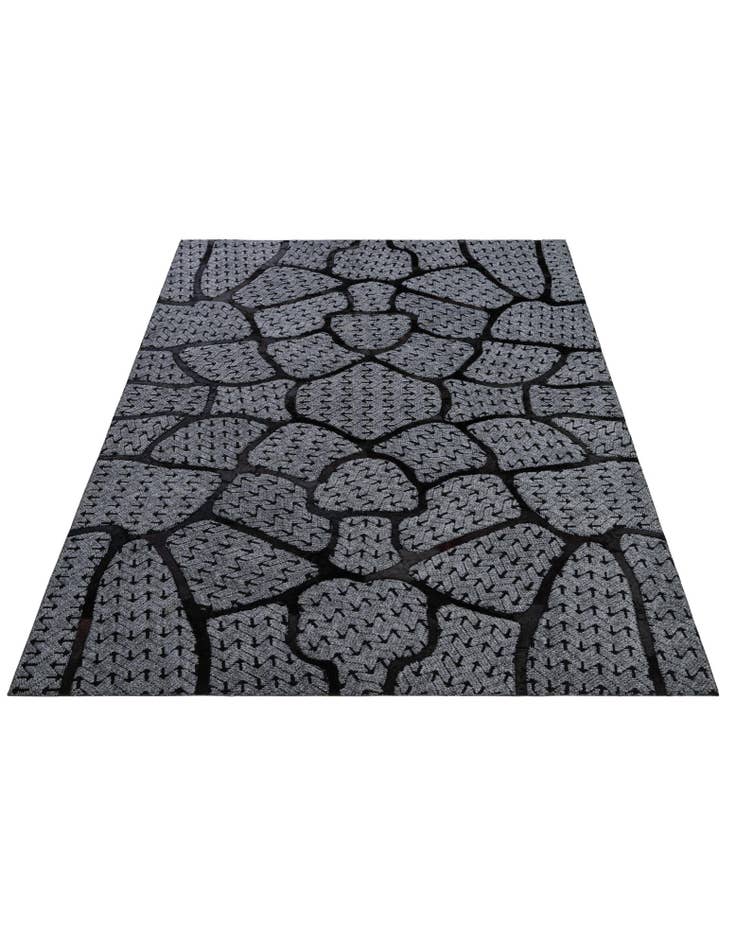 Detail image of  5' 2 x 8' 1 Cowhide - Patchwork Rug