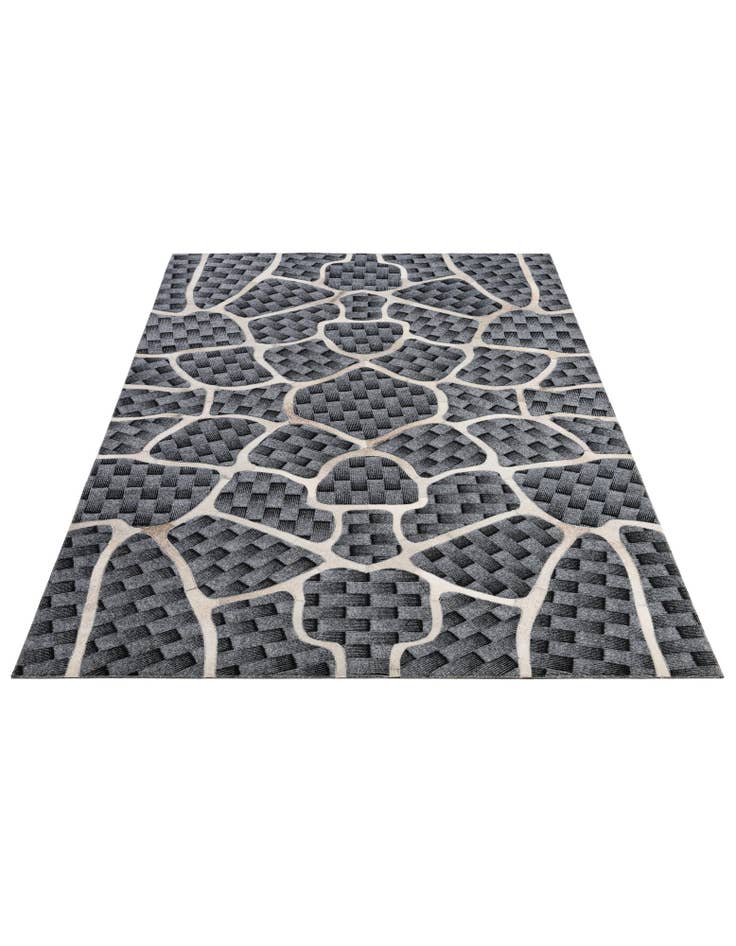 Detail image of  5' 2 x 8' Cowhide - Patchwork Rug