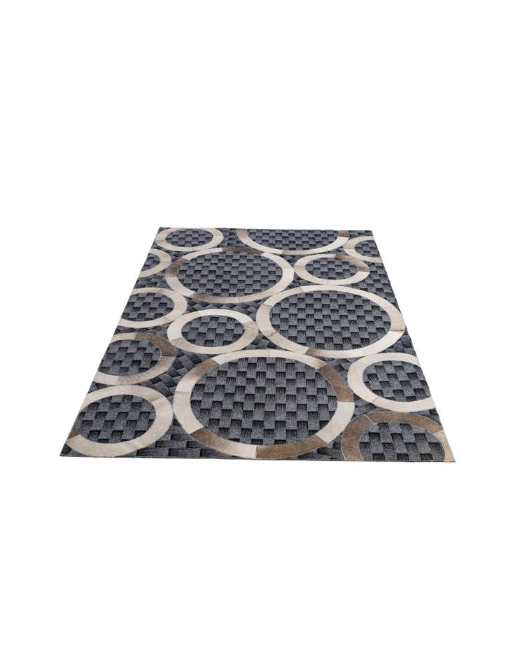 Detail image of  5' 1 x 7' 11 Cowhide - Patchwork Rug