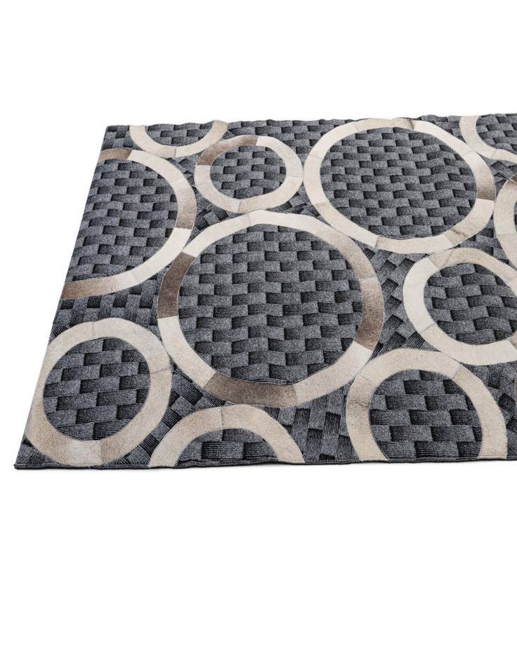 Detail image of  5' 1 x 7' 11 Cowhide - Patchwork Rug