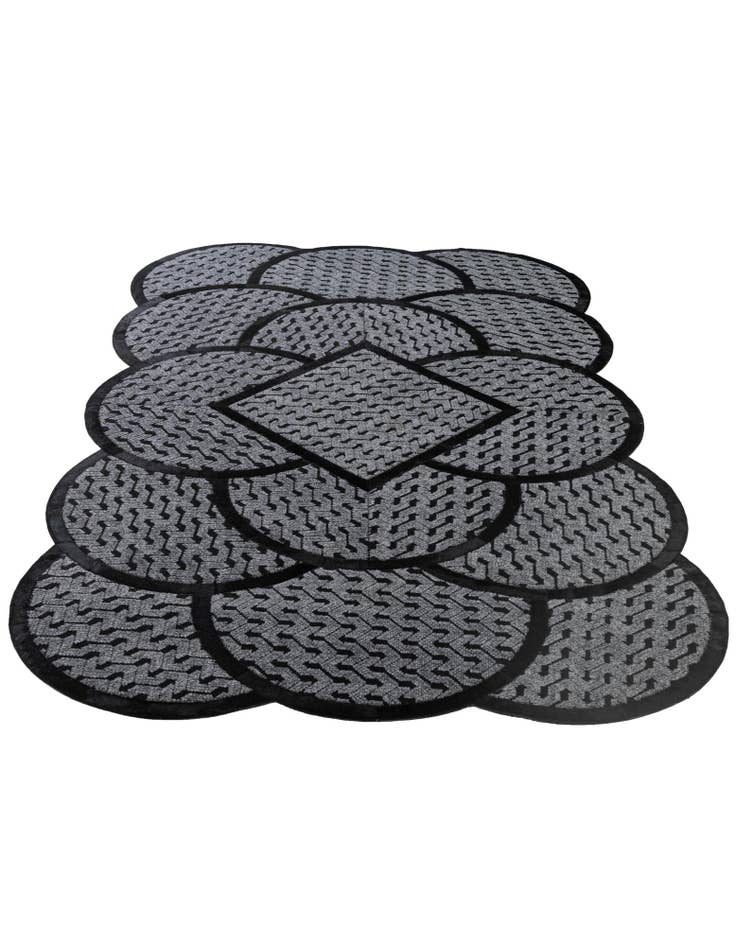 Detail image of  5' 1 x 8' 1 Cowhide - Patchwork Rug