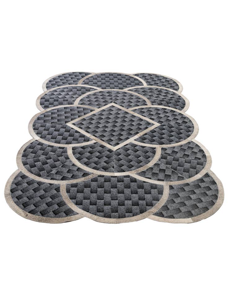 Detail image of  5' x 8' Cowhide - Patchwork Rug