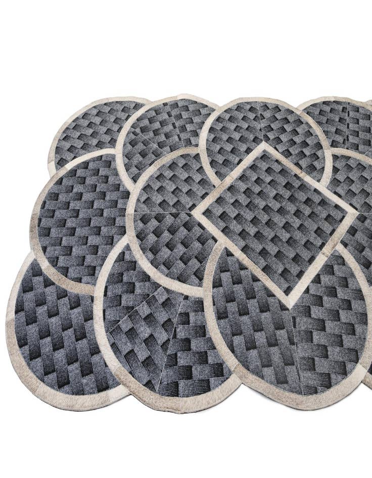 Detail image of  5' x 8' Cowhide - Patchwork Rug