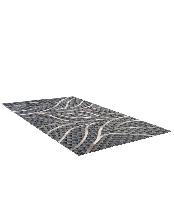 Detail image of  4' 11 x 8' Cowhide - Patchwork Rug