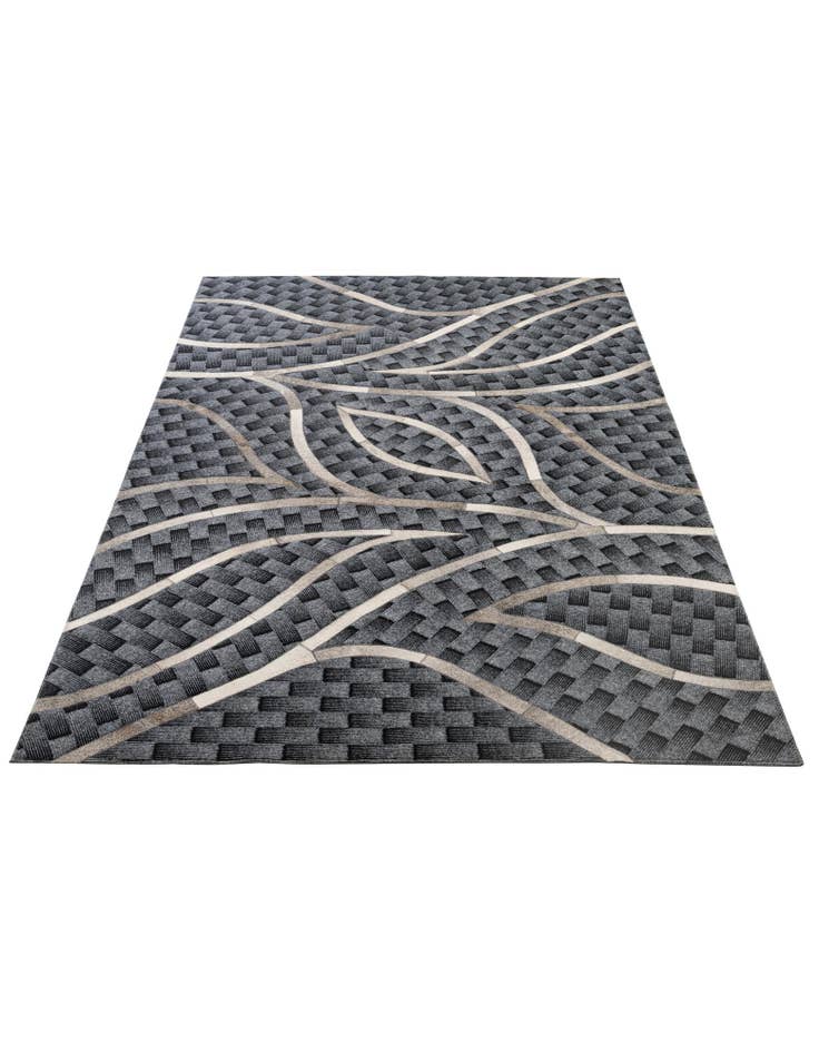 Detail image of  4' 11 x 8' Cowhide - Patchwork Rug