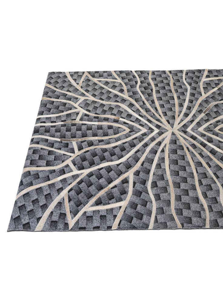 Detail image of  5' 2 x 8' Cowhide - Patchwork Rug