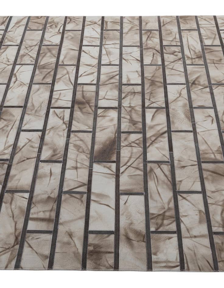 Detail image of  5' 2 x 8' 1 Cowhide - Patchwork Rug