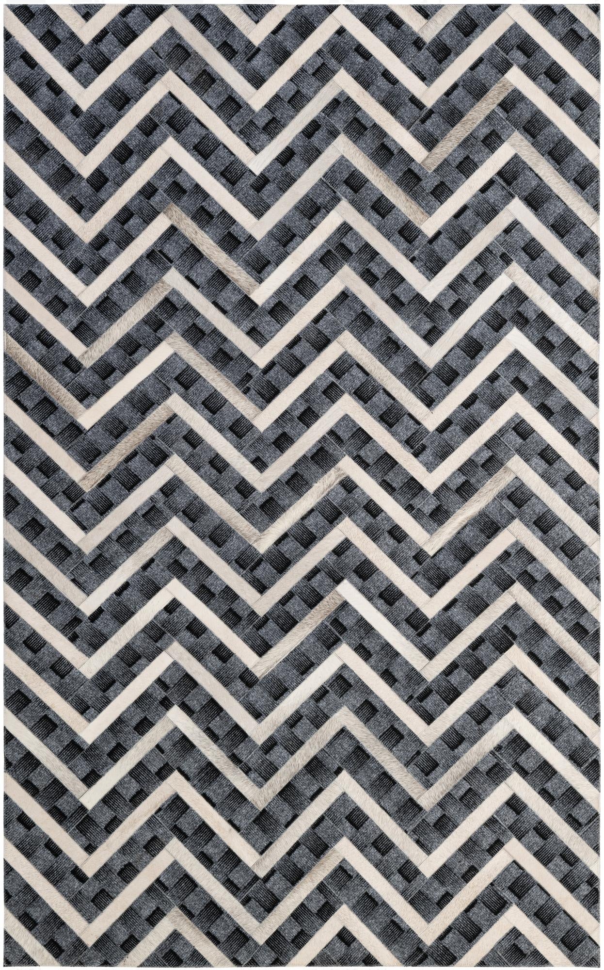  4' 11 x 7' 11 Cowhide - Patchwork Rug