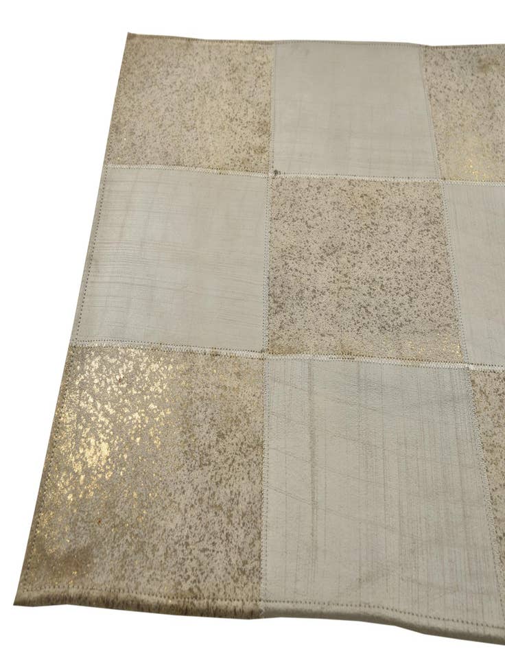 Detail image of  2' 1 x 3' 1 Cowhide Leather Rug