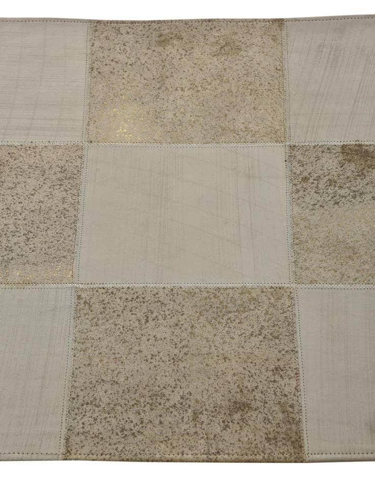 Detail image of  2' 1 x 3' 1 Cowhide Leather Rug