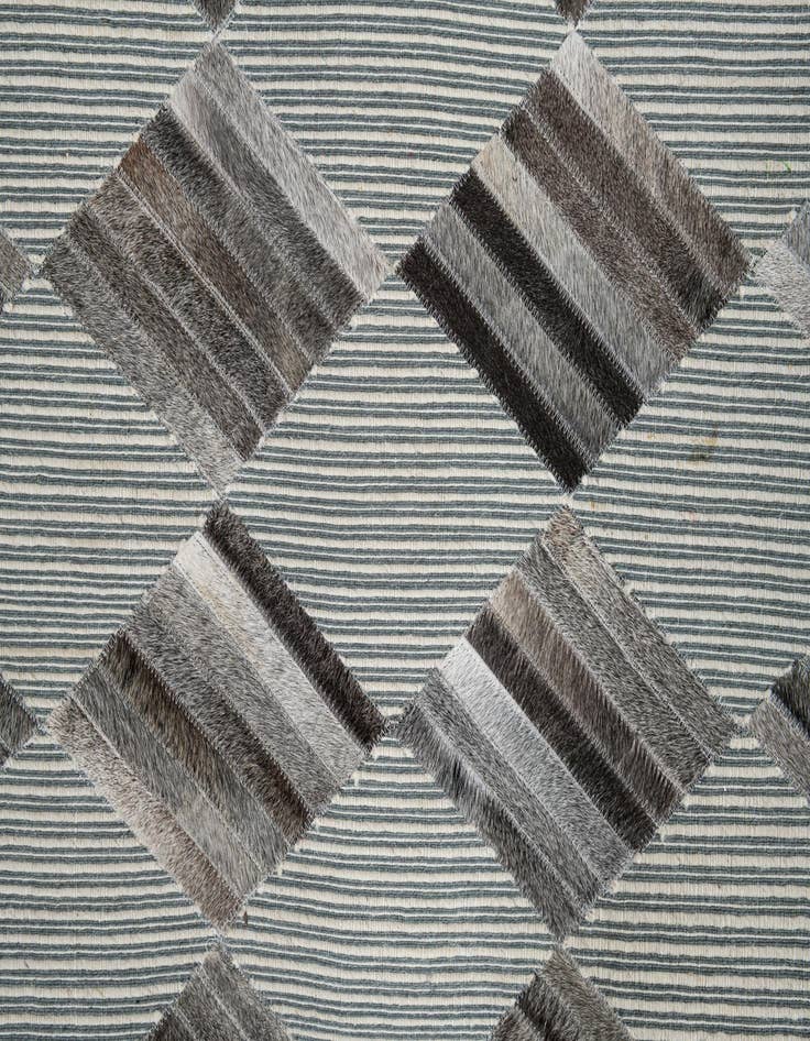 Detail image of  5' x 7' 10 Cowhide Leather Rug