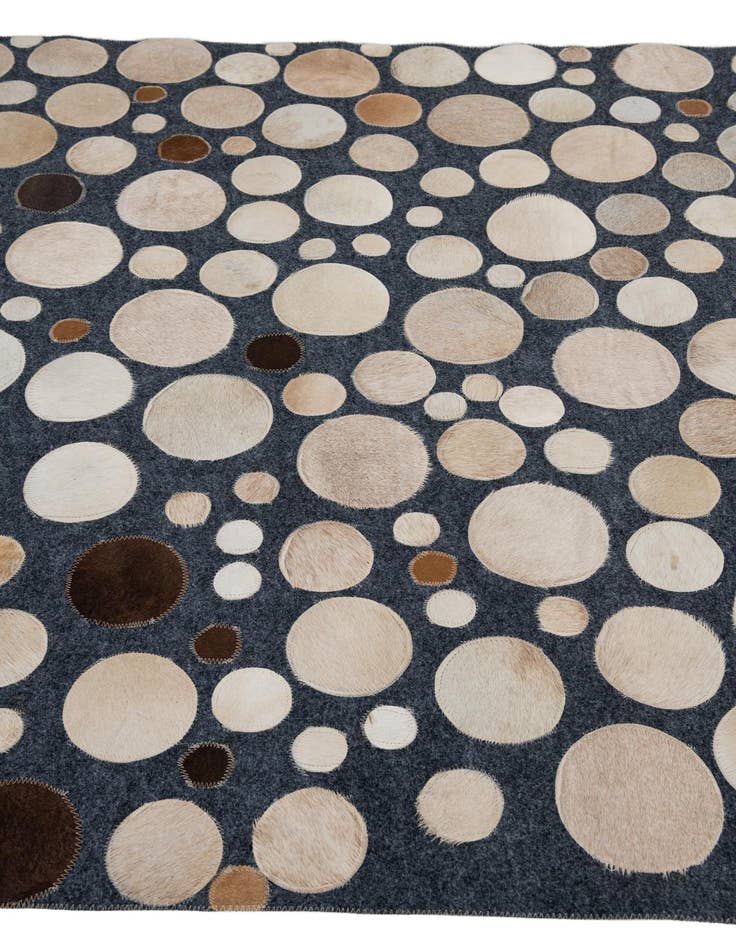 Detail image of  5' x 7' 8 Cowhide Leather Rug