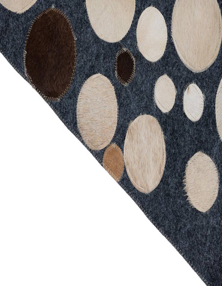 Detail image of  5' x 7' 8 Cowhide Leather Rug