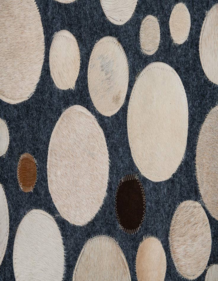 Detail image of  5' x 7' 8 Cowhide Leather Rug