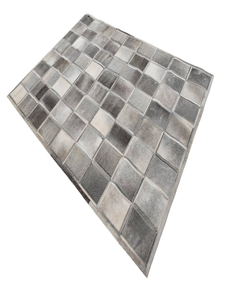 Detail image of  5' 4 x 7' 7 Cowhide Leather Rug