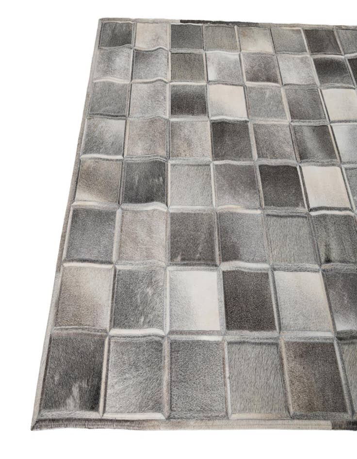 Detail image of  5' 4 x 7' 7 Cowhide Leather Rug