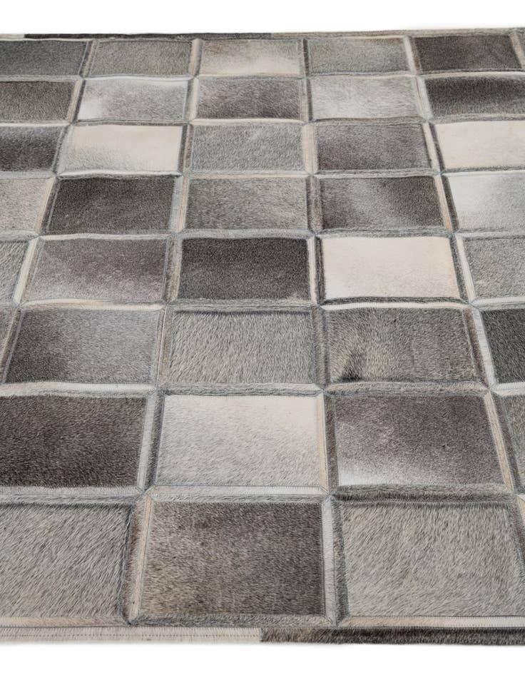 Detail image of  5' 4 x 7' 7 Cowhide Leather Rug