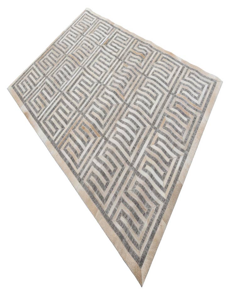 Detail image of  5' 3 x 8' Cowhide Leather Rug