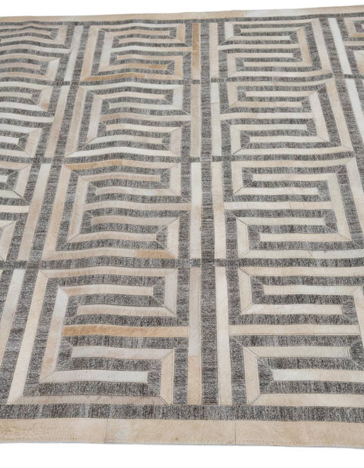 Detail image of  5' 3 x 8' Cowhide Leather Rug