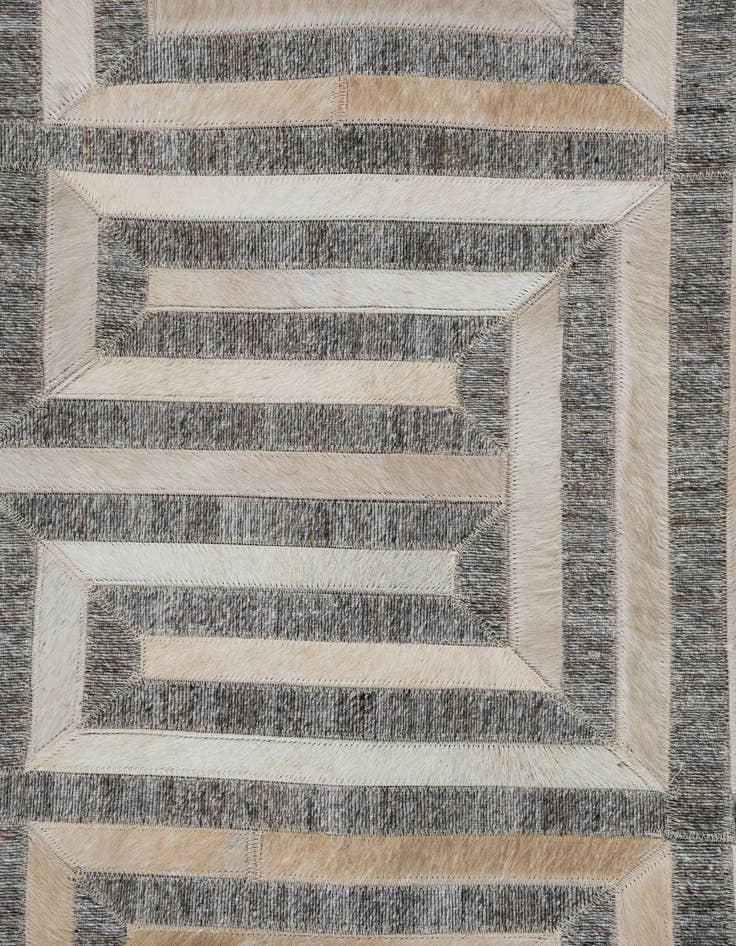 Detail image of  5' 3 x 8' Cowhide Leather Rug