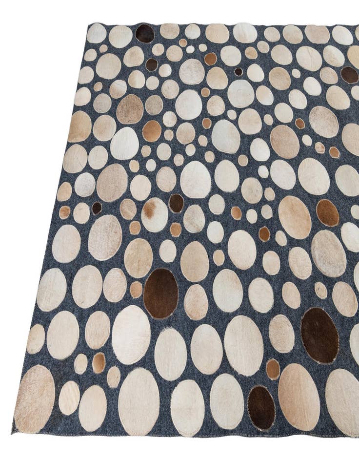 Detail image of  5' 2 x 7' 6 Cowhide Leather Rug