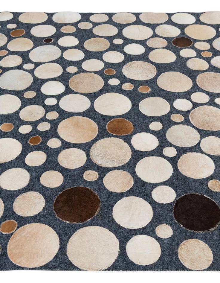 Detail image of  5' 2 x 7' 6 Cowhide Leather Rug