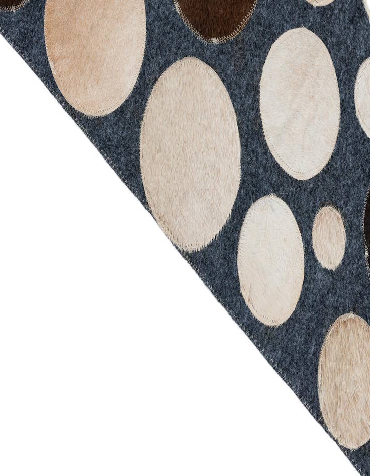 Detail image of  5' 2 x 7' 6 Cowhide Leather Rug