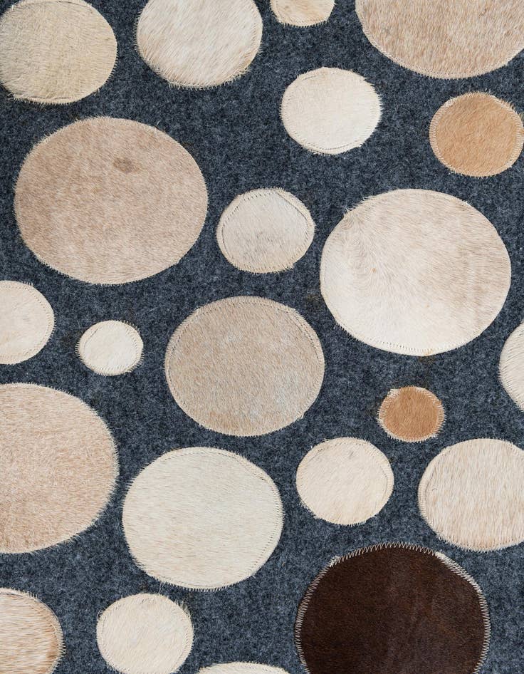 Detail image of  5' 2 x 7' 6 Cowhide Leather Rug