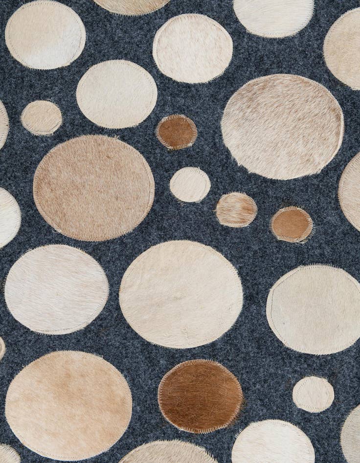 Detail image of  5' 2 x 7' 6 Cowhide Leather Rug
