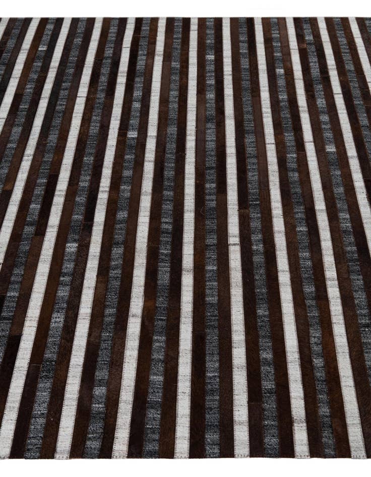 Detail image of  5' 1 x 7' 10 Cowhide Leather Rug