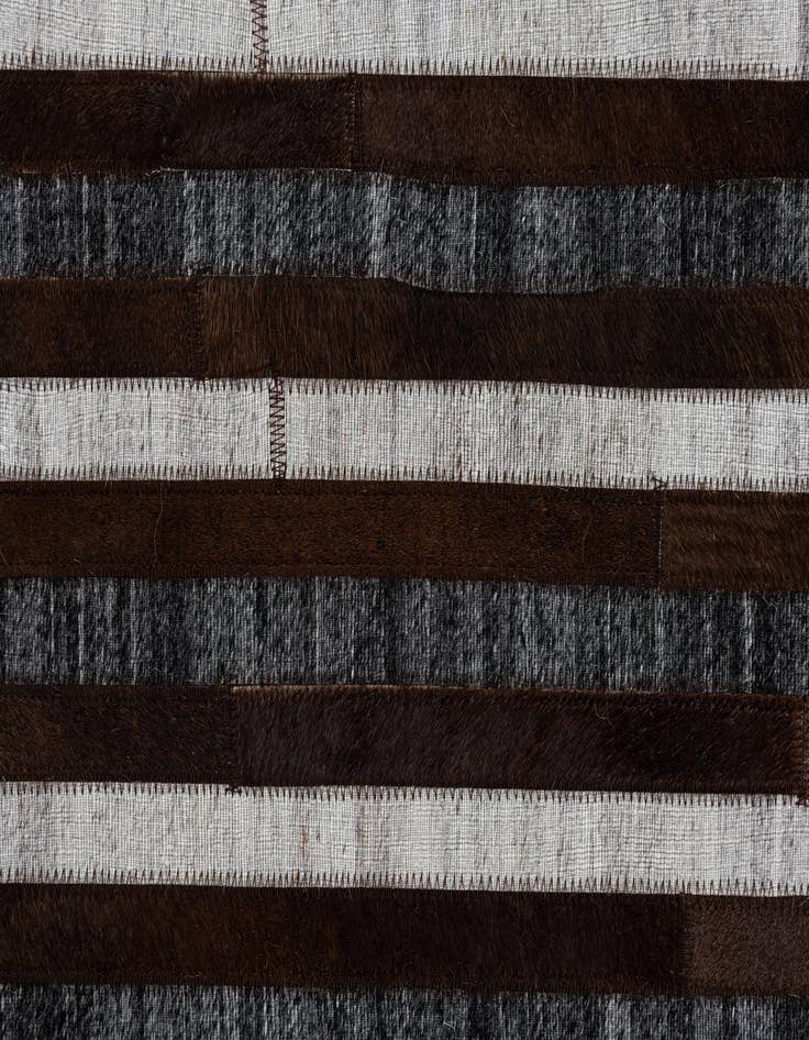 Detail image of  5' 1 x 7' 10 Cowhide Leather Rug