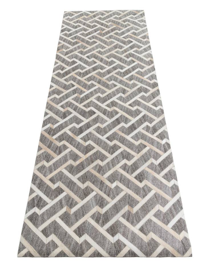 Detail image of  5' 2 x 7' 10 Cowhide Leather Rug