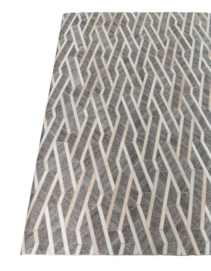 Detail image of  5' 2 x 7' 10 Cowhide Leather Rug