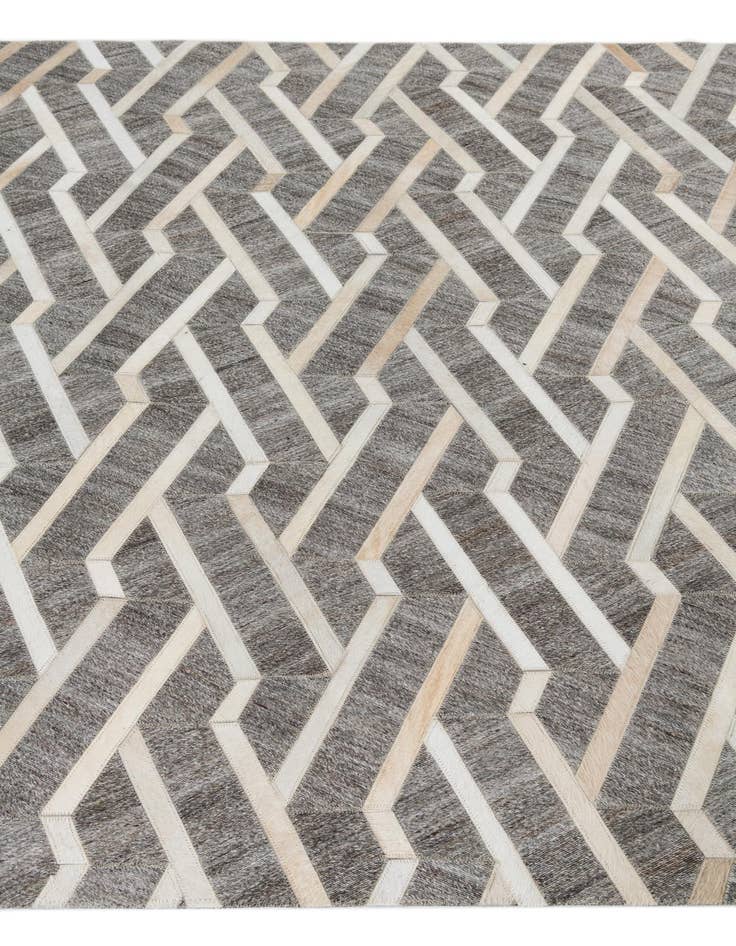 Detail image of  5' 2 x 7' 10 Cowhide Leather Rug