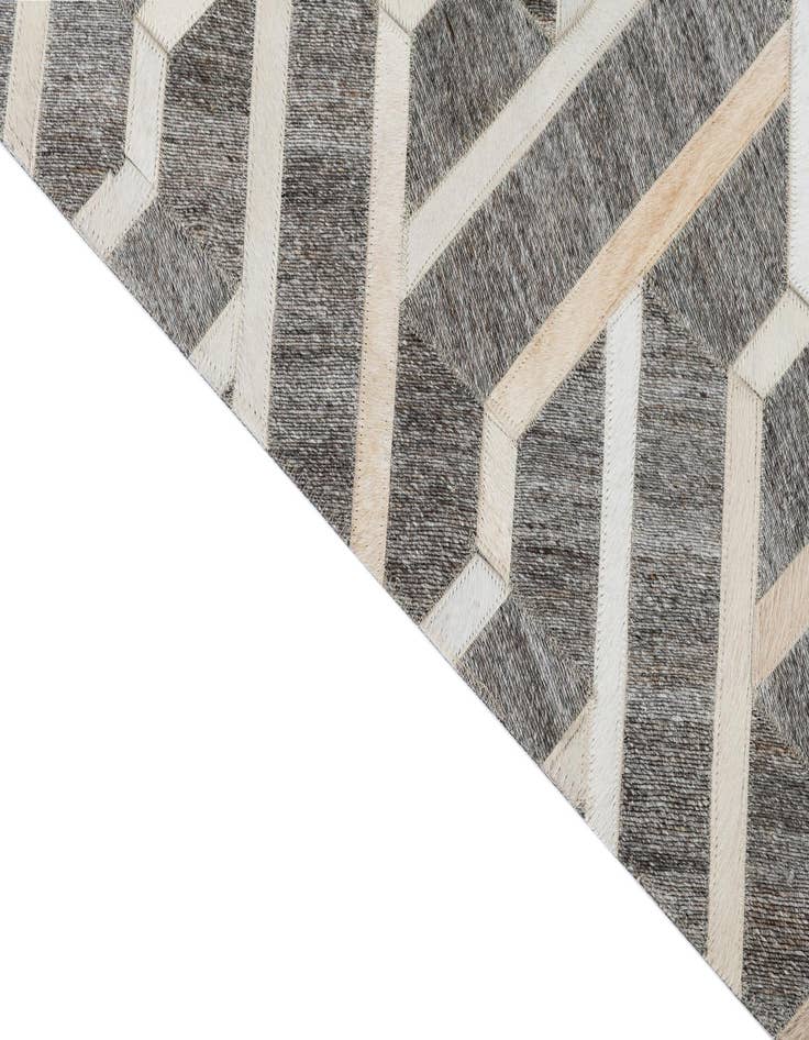 Detail image of  5' 2 x 7' 10 Cowhide Leather Rug