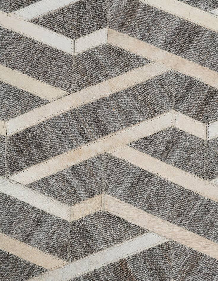 Detail image of  5' 2 x 7' 10 Cowhide Leather Rug