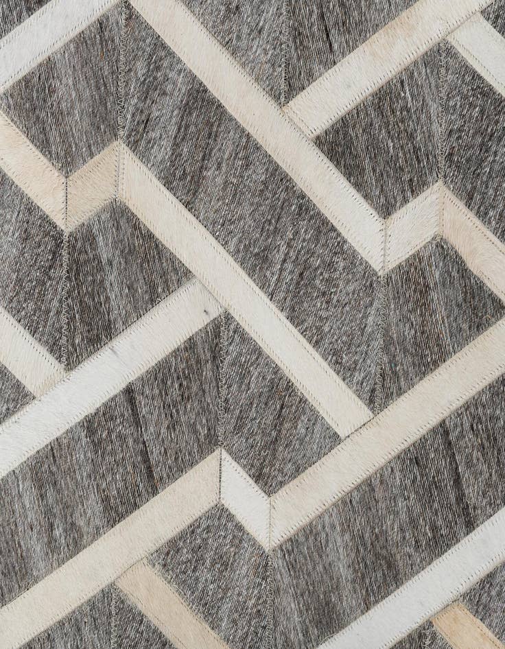 Detail image of  5' 2 x 7' 10 Cowhide Leather Rug