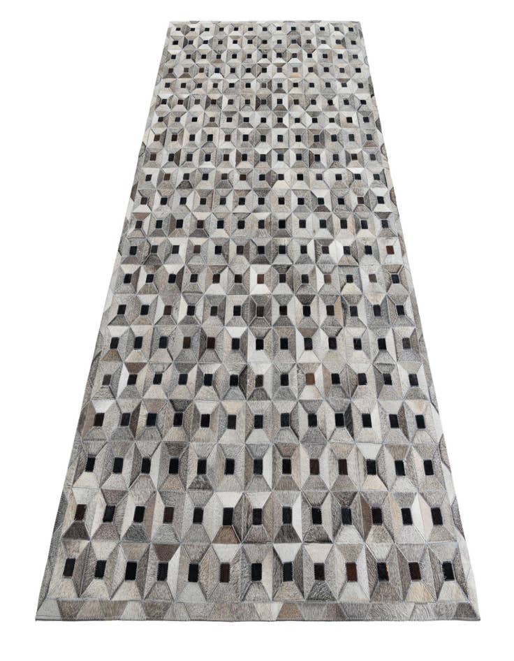 Detail image of  5' 1 x 8' Cowhide Leather Rug