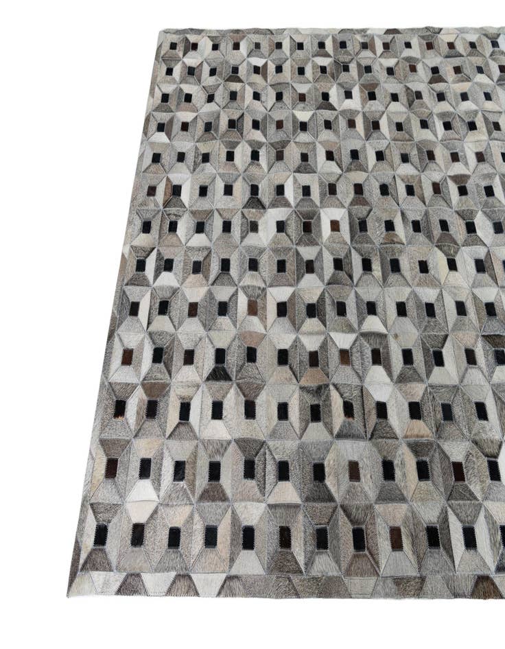 Detail image of  5' 1 x 8' Cowhide Leather Rug