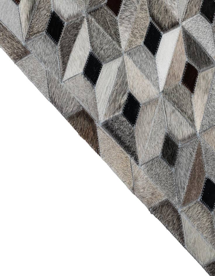 Detail image of  5' 1 x 8' Cowhide Leather Rug